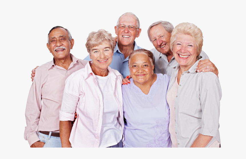 happy smiling group of older people